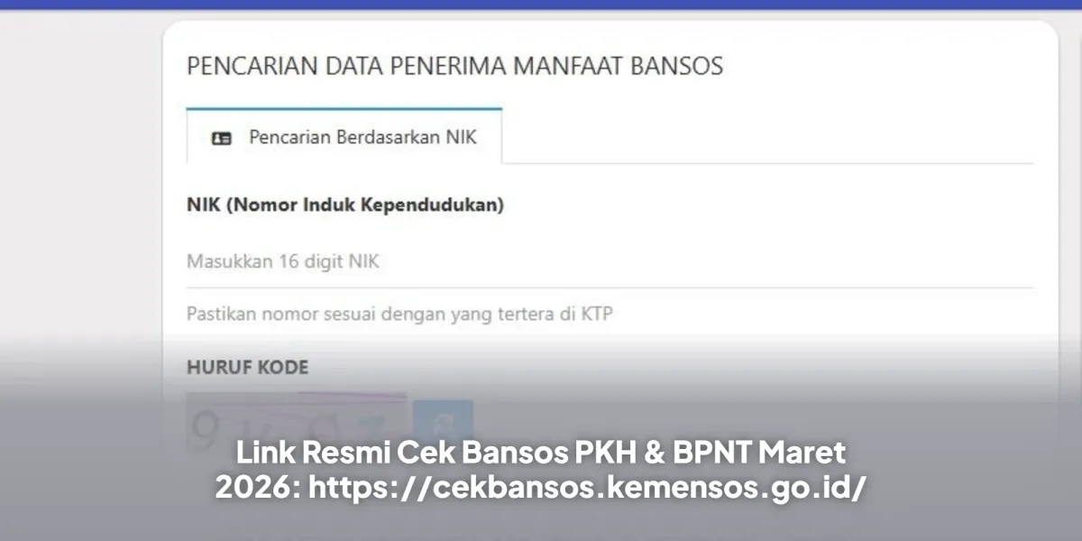 Link Resmi Cek Bansos PKH dan BPNT Maret 2026 serta Cara Mengeceknya