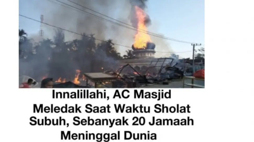 Klaim AC Masjid Meledak Tewaskan 20 Jamaah Saat Subuh Tidak Terbukti