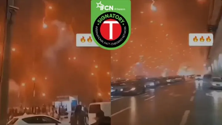 Cek Fakta: Video Langit Merah dan Kembang Api Disebut Kota di Israel Terbakar akibat Serangan Iran, Ternyata Rekaman Perayaan di Aljazair