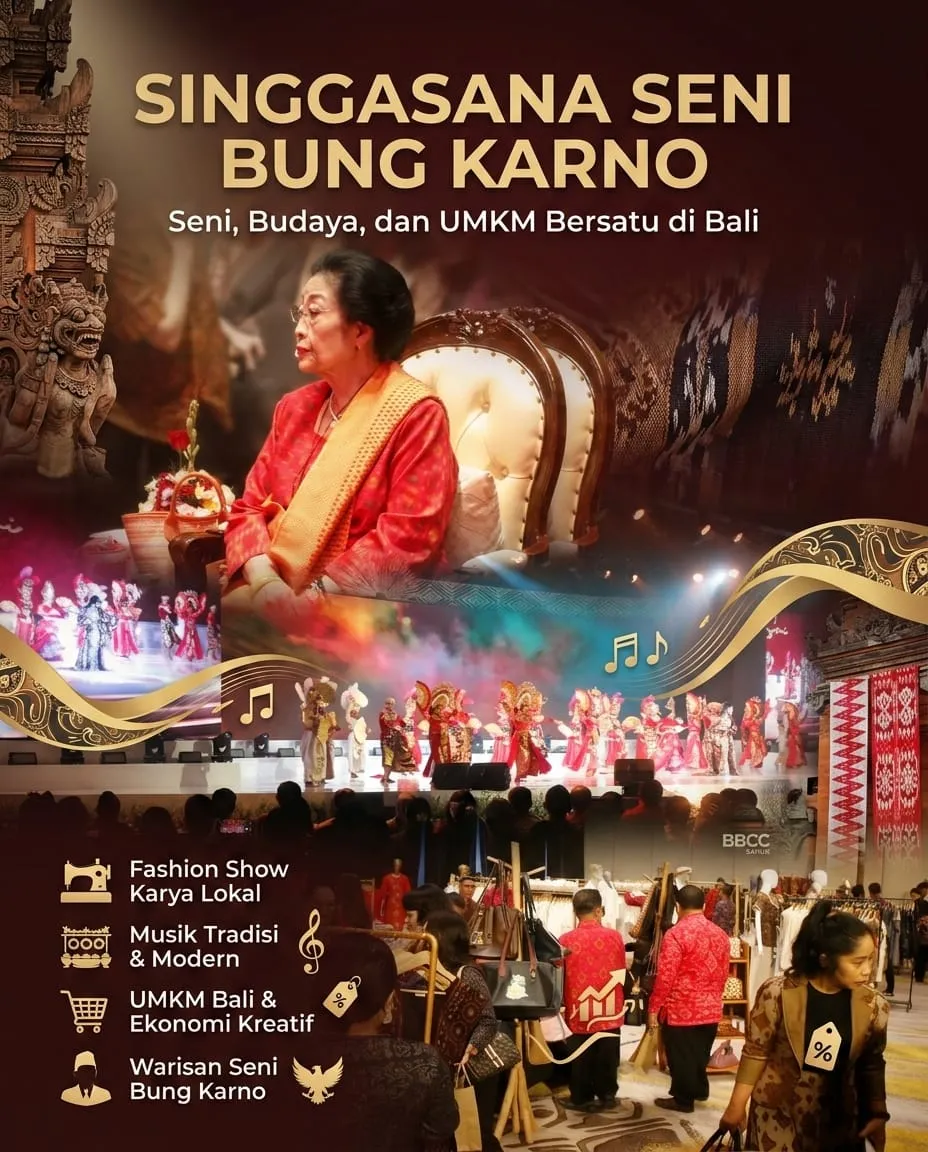 Fashion Show, Musik, dan Kuliner UMKM Meriahkan Pagelaran Singgasana Seni Bung Karno di Sanur