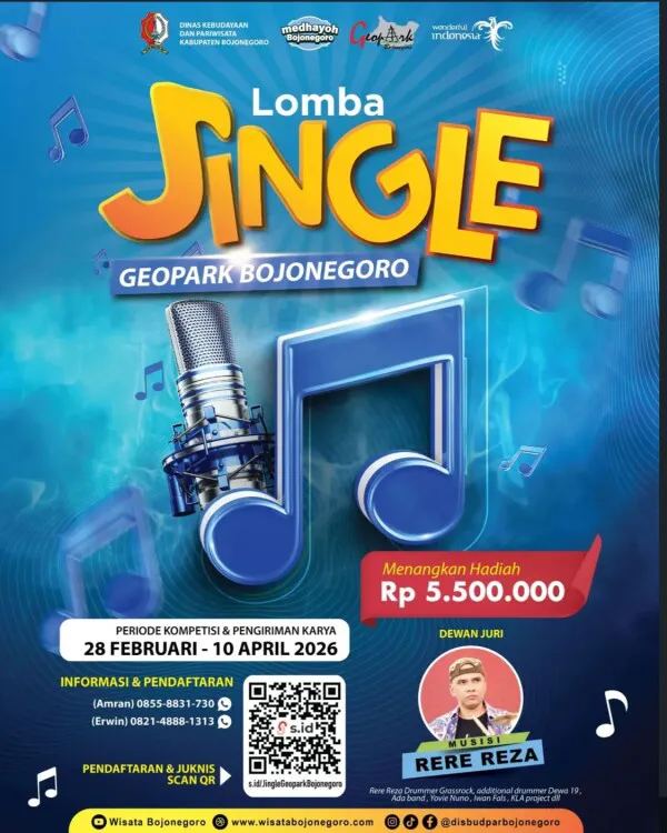 Pemkab Bojonegoro Gelar Lomba Cipta Jingle Geopark 2026, Ajak Masyarakat Promosikan Daerah Lewat Musik