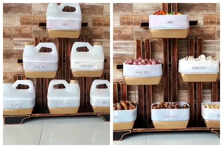 Ide Membuat Rak Bumbu Dapur dari Jerigen Bekas yang Ekonomis dan Mudah Ditiru