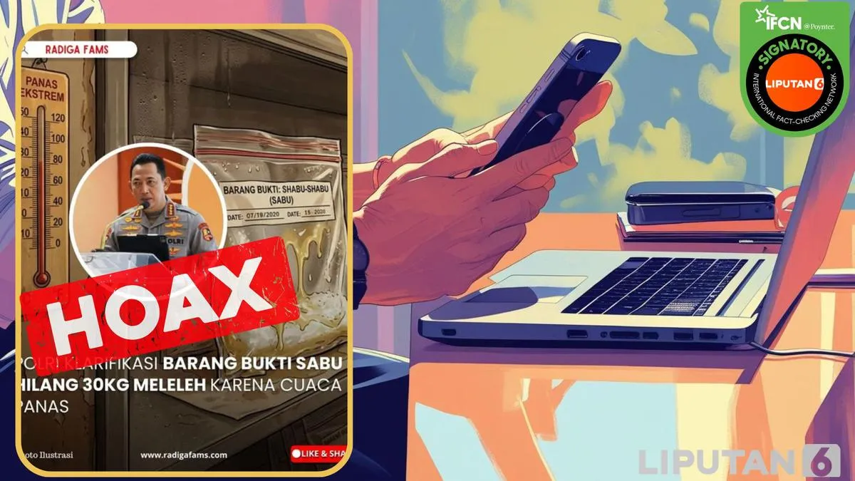 Cek Fakta: Klaim Kapolri Pernah Menyebut Barang Bukti Sabu Hilang karena Cuaca Panas Disebut Hoaks