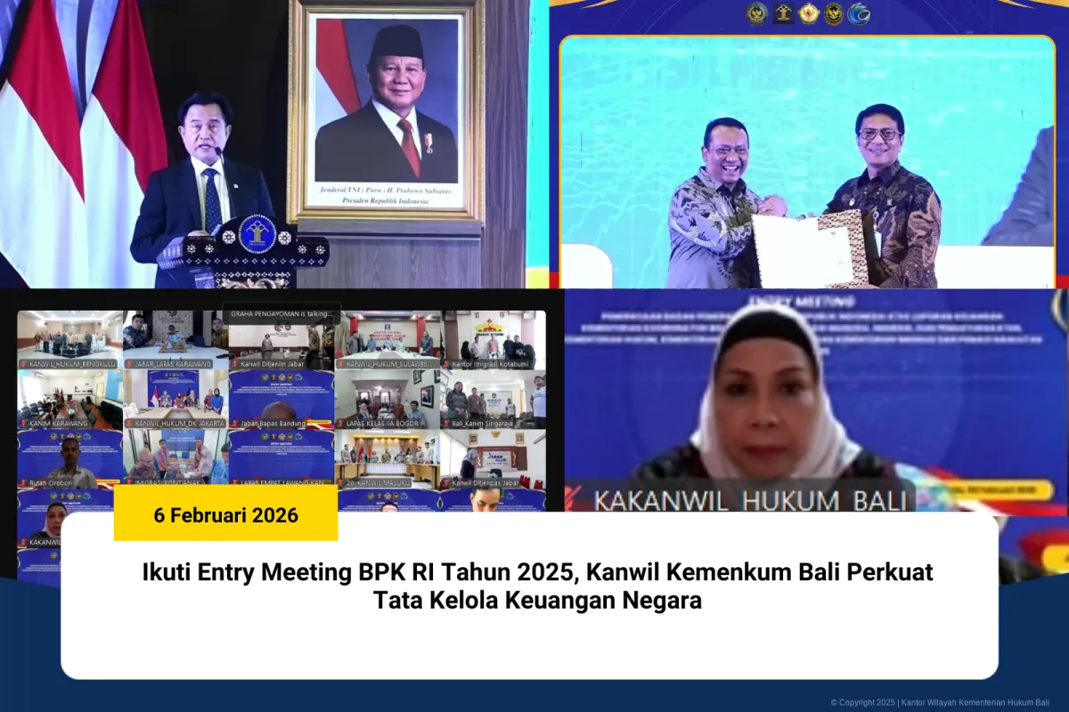 Kanwil Kemenkum Bali Ikuti Entry Meeting Pemeriksaan BPK atas Laporan Keuangan 2025
