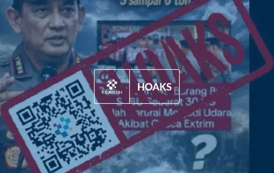 Klaim Kapolri Sebut Barang Bukti Sabu Menguap karena Cuaca Ekstrem Dipastikan Hoaks