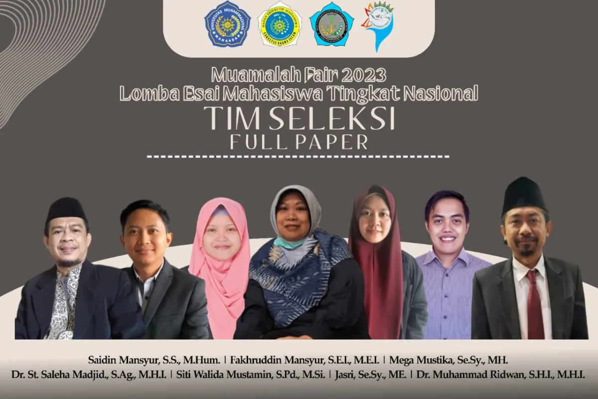 HMJ HES Unismuh Makassar Tetapkan 10 Finalis Lomba Esai Nasional Muamalah Fair 2023