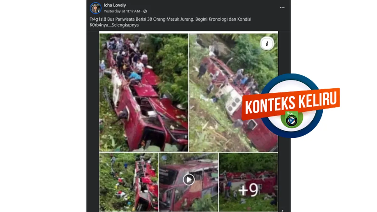 Unggahan Kecelakaan Bus Pariwisata Masuk Jurang di Medsos Ternyata Peristiwa 2023