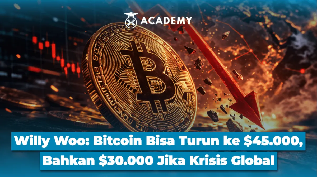 Willy Woo Peringatkan Bitcoin Berpotensi Turun ke US$45.000, Skenario Ekstrem Bisa Sentuh US$30.000 Jika Krisis Global