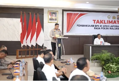 Wakapolda Maluku Buka Taklimat Awal Pemeriksaan BPK atas Laporan Keuangan Polri TA 2025