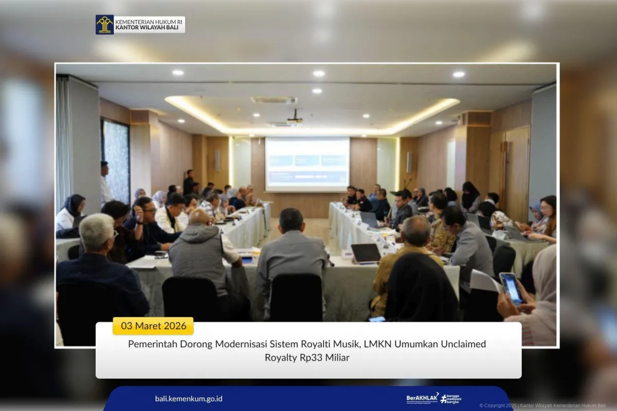 Pemerintah Dorong Digitalisasi Tata Kelola Royalti Musik, LMKN Catat Unclaimed Rp33,02 Miliar