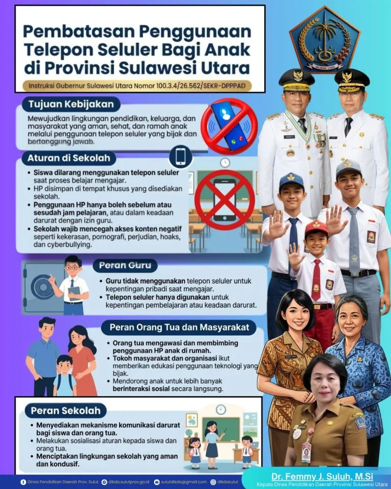 Gubernur Sulut Terbitkan Instruksi Pembatasan Penggunaan Ponsel di Semua Jenjang Pendidikan