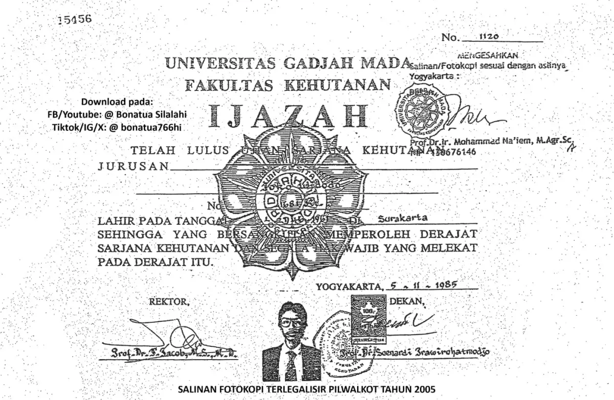 Peneliti Klaim Temukan Kejanggalan pada Dua Fotokopi Ijazah JK W yang Disebut dari 2005 dan 2010