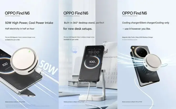OPPO Siapkan Charger Magnetik 50W dengan Pendingin Jelang Peluncuran Find N6