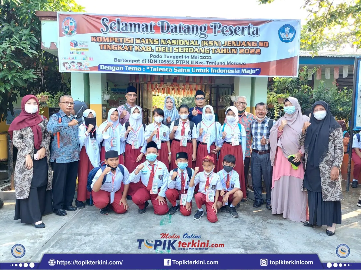 Korcam Sunggal Lepas Peserta KSN SD Tingkat Kabupaten Deli Serdang 2022