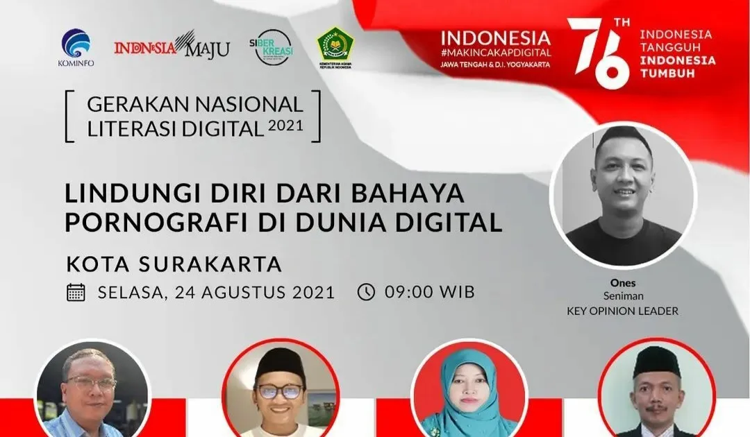Webinar Literasi Digital di Surakarta Bahas Perlindungan dari Konten Pornografi di Ruang Digital