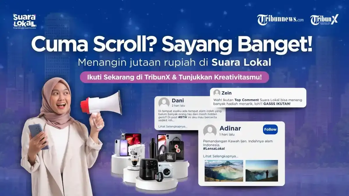 Suara Lokal TribunX Ajak Anak Muda Berbagi Cerita Daerah, Sediakan Hadiah Gadget