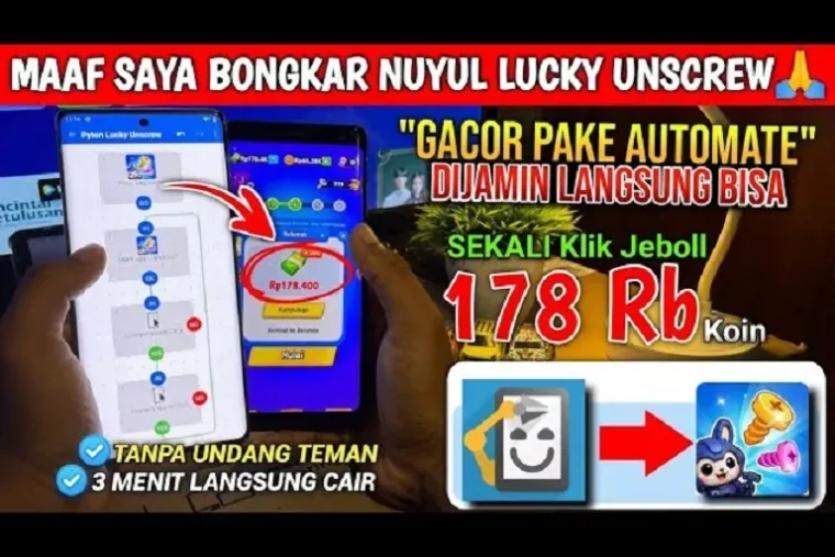Lucky Uncrew Disebut Aplikasi Penghasil Uang 2026, Tawarkan Gameplay Cocokkan Sekrup dan Klaim Proses Pencairan Transparan