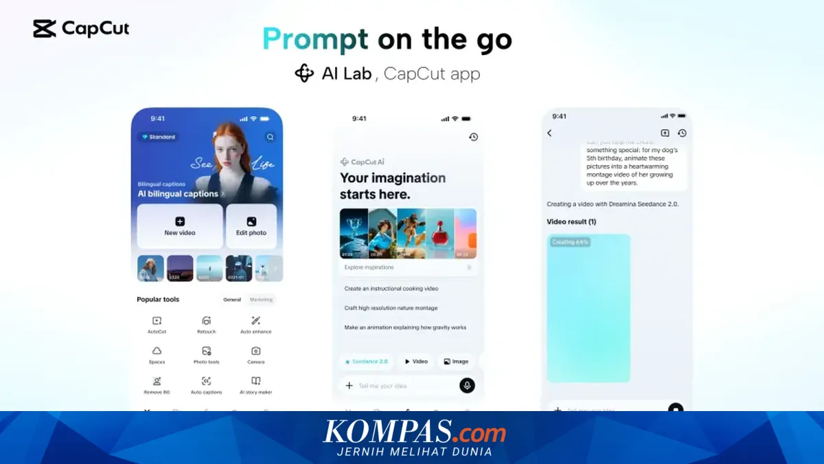 Dreamina Seedance 2.0 Resmi Hadir di CapCut, Pengguna Pro di Indonesia Bisa Coba Fitur Video AI