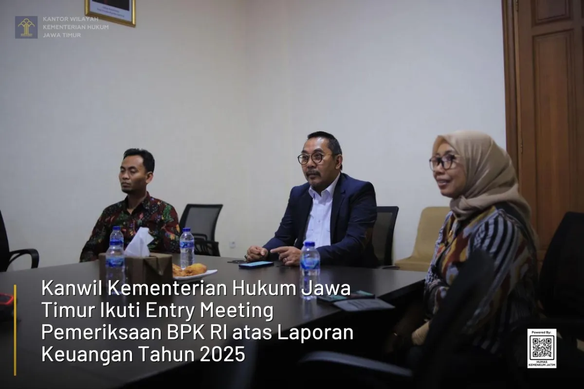 Kanwil Kementerian Hukum Jatim Ikuti Entry Meeting Pemeriksaan BPK atas Laporan Keuangan 2025
