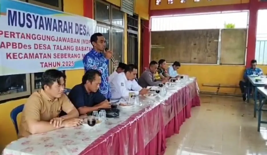 Pemdes Talang Babatan Bahas Terbuka Laporan Realisasi APBDes 2025 Lewat Musdes