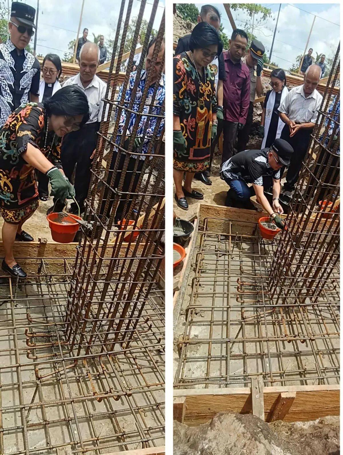 Bupati Gunung Mas Letakkan Batu Pertama Gereja Baru Getsemani, Tekankan Transparansi dan Kebersamaan