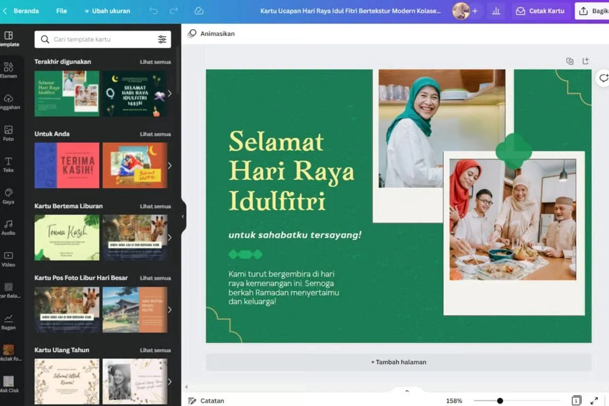 Lima Aplikasi Gratis untuk Membuat Kartu Ucapan Lebaran Digital