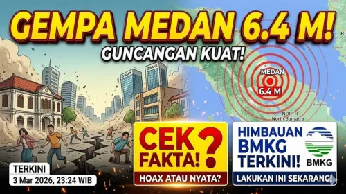 Gempa Magnitudo 6,4 Guncang Sumatera Utara, BMKG: Tidak Berpotensi Tsunami