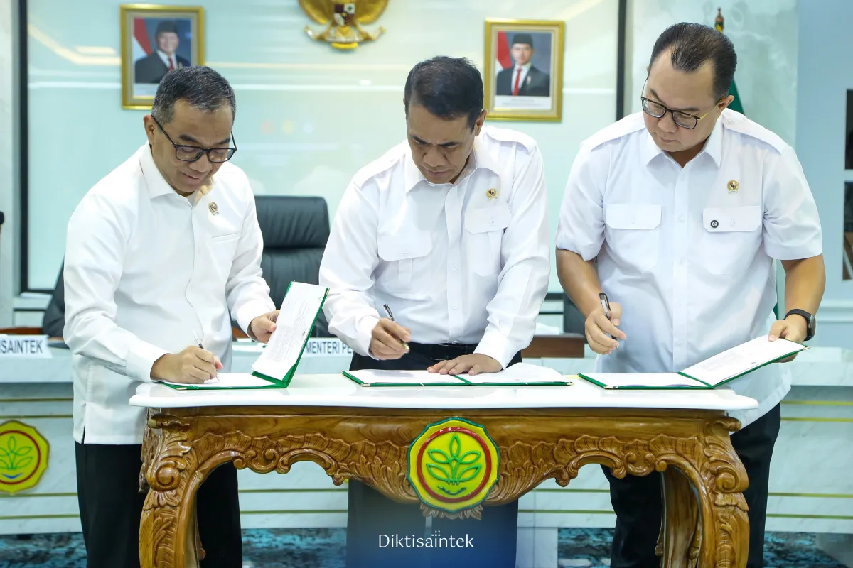 Kemdiktisaintek, Kementan, dan BRIN Sepakati Kolaborasi Riset untuk Perkuat Pertanian Nasional