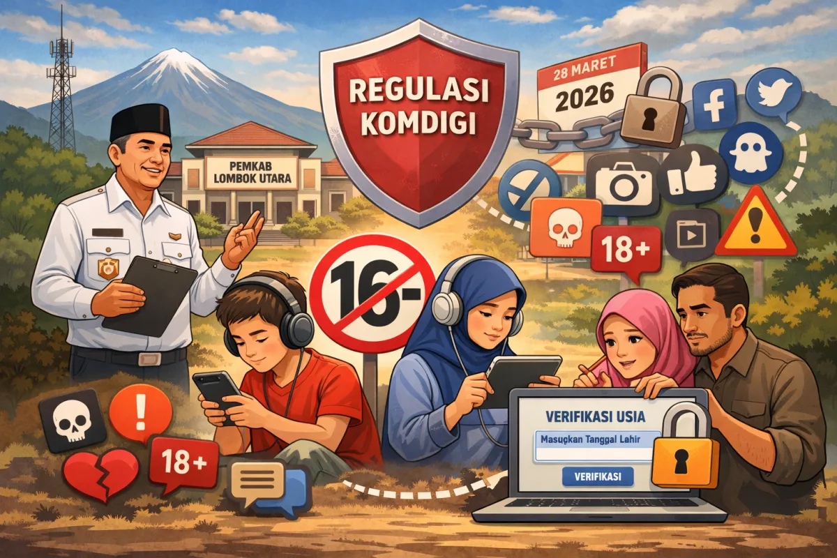 Pemkab Lombok Utara Siap Tindak Lanjuti Aturan Batas Usia Akses Media Sosial bagi Anak
