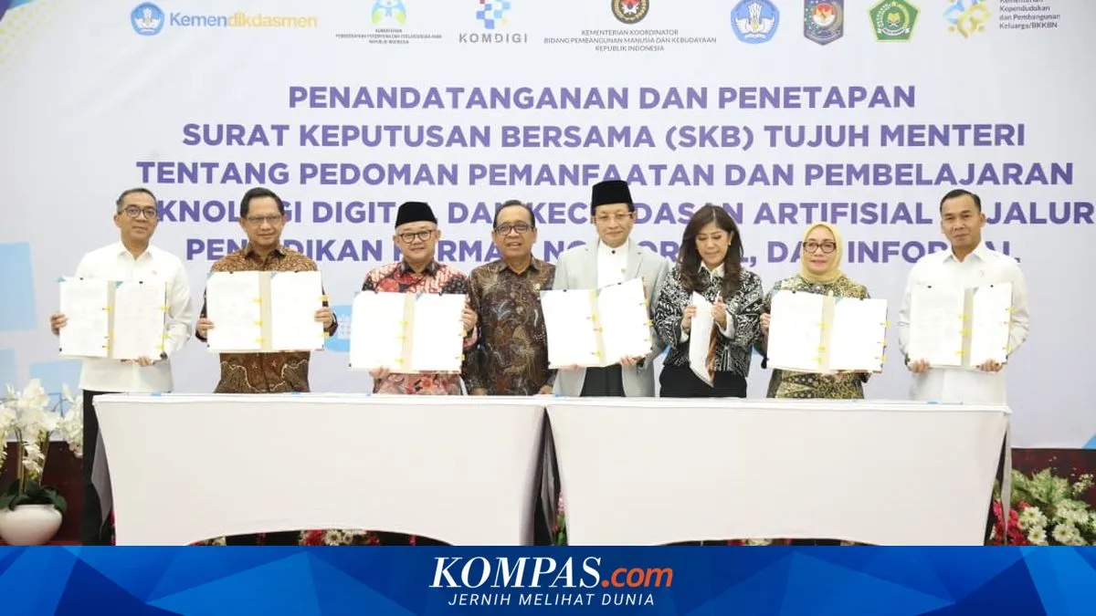 Mendagri Teken SKB 7 Menteri soal Pedoman Pemanfaatan Teknologi Digital dan AI di Pendidikan