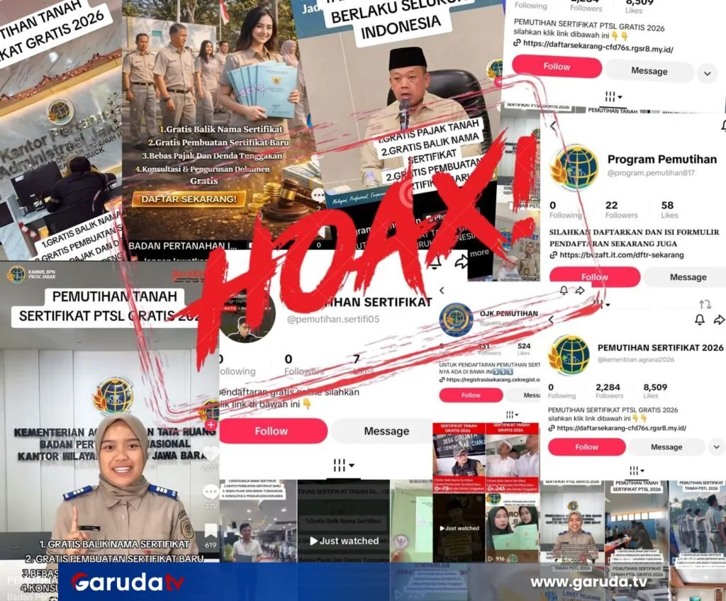 ATR/BPN Bantah Isu Pemutihan Sertipikat Tanah yang Beredar di Media Sosial