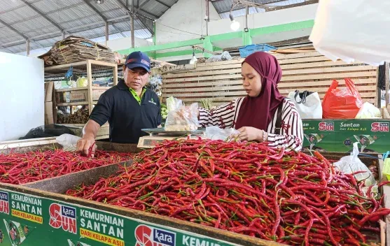 Awal Ramadan, Harga Bumbu Dapur di Pasar Lipat Kajang Masih Stabil