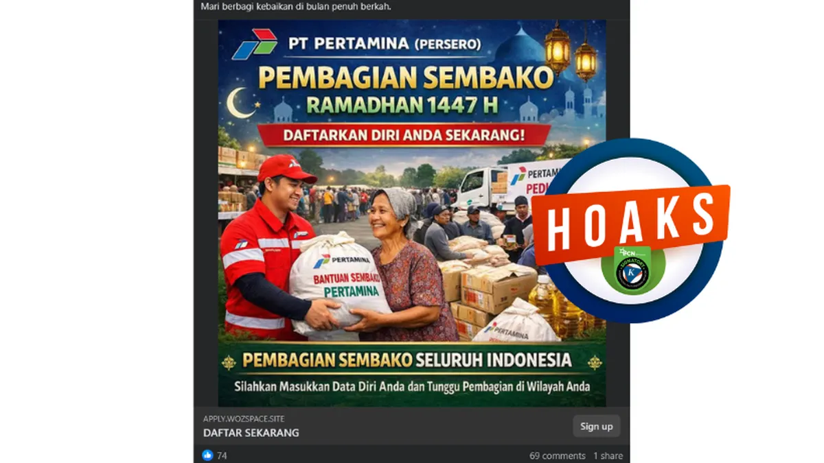 Beredar Klaim Pertamina Bagikan Sembako Gratis Selama Ramadhan 2026, Ini Faktanya