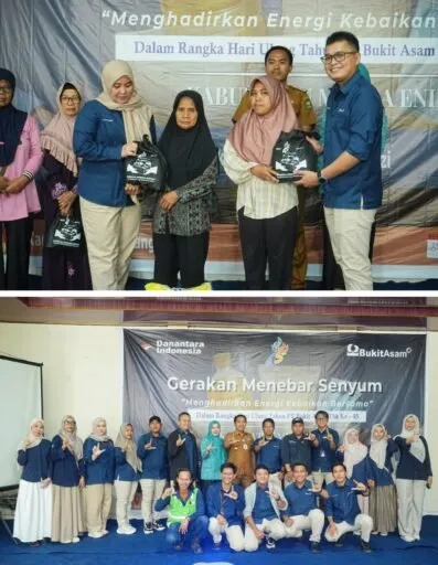 PTBA Gelar Gerakan Menebar Senyum Jelang HUT ke-45 di Lawang Kidul