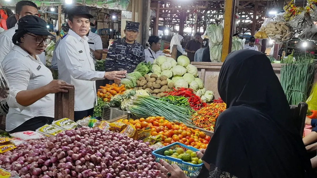 Sidak Jelang Ramadan dan Lebaran, Harga Telur dan Bumbu Dapur di Pasar Hamadi Jayapura Relatif Stabil