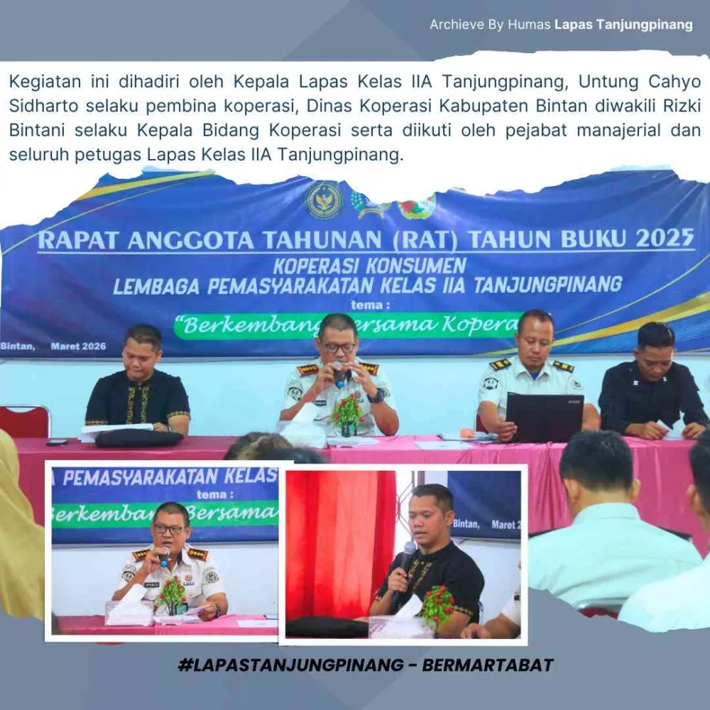 Lapas Kelas IIA Tanjungpinang Gelar RAT Koperasi Konsumen Tahun Buku 2025
