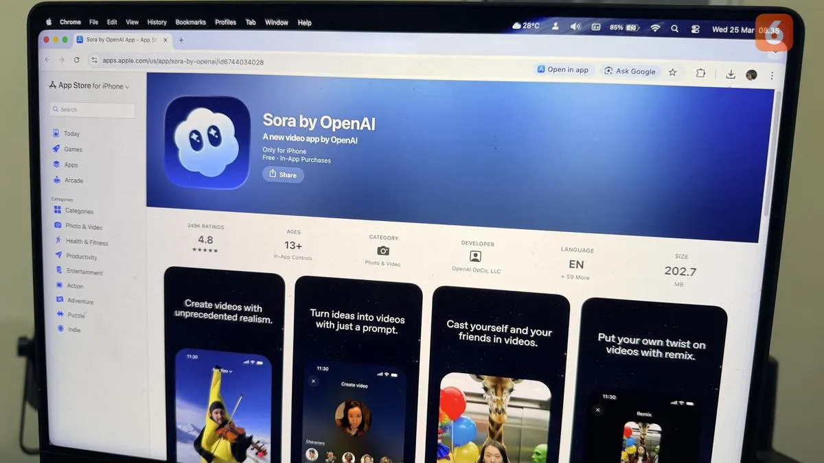 OpenAI Umumkan Penghentian Sora, Aplikasi AI Pembuat Video yang Sempat Viral