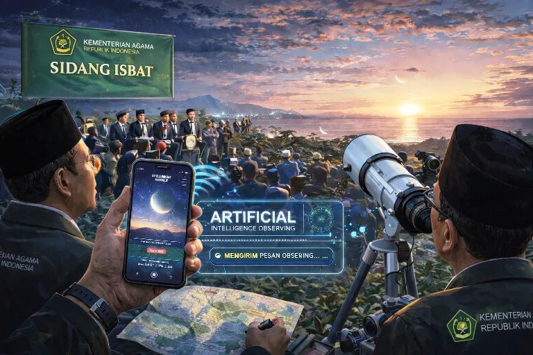 Aplikasi Pemantau Hilal Berbasis Astronomi dan AI Kian Diminati Jelang Penentuan Idulfitri 1447 H