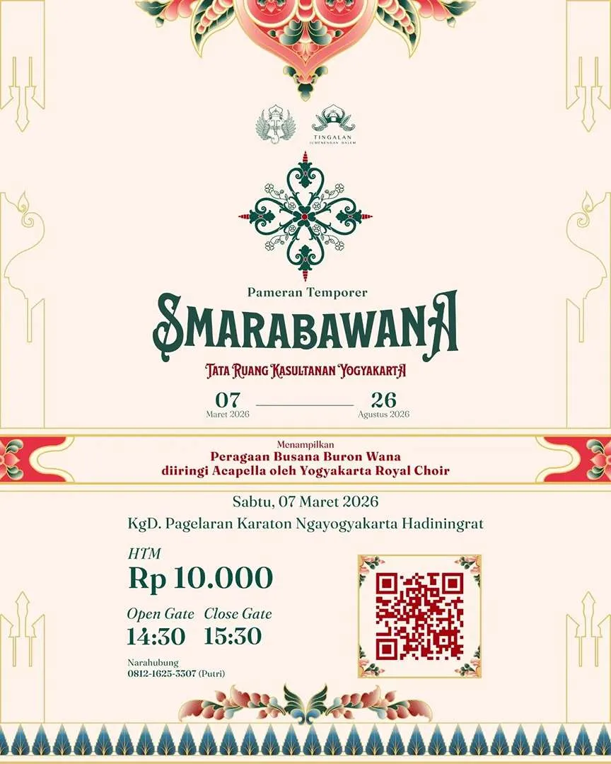 Keraton Yogyakarta Gelar Pameran Temporer “Smarabawana” tentang Tata Ruang Kasultanan, 8 Maret–26 Agustus 2026