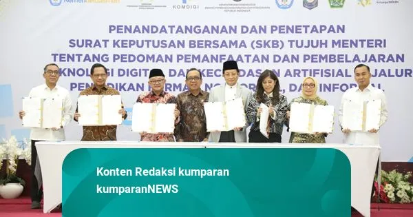 Mendagri dan Enam Menteri Teken SKB Pedoman Pemanfaatan Teknologi Digital dan AI di Pendidikan