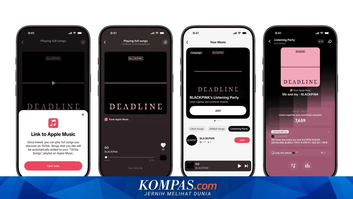 TikTok Hadirkan Fitur Putar Lagu Penuh dari Apple Music Tanpa Keluar Aplikasi