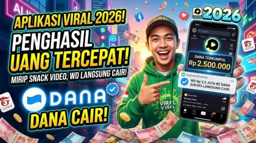 Tren Aplikasi Penghasil Uang 2026: Disebut Mirip Snack Video, Klaim WD ke DANA Langsung Cair