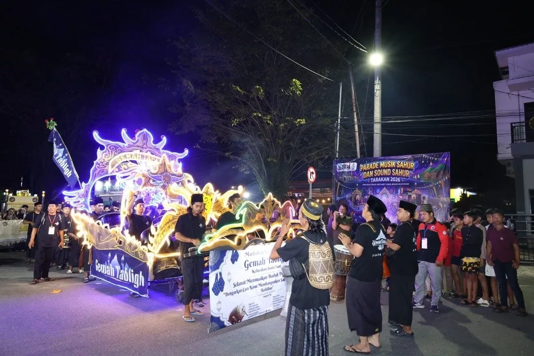 Parade Musik Sahur Tarakan 2026 Meriah, Diikuti 58 Peserta dengan Konsep Kian Variatif