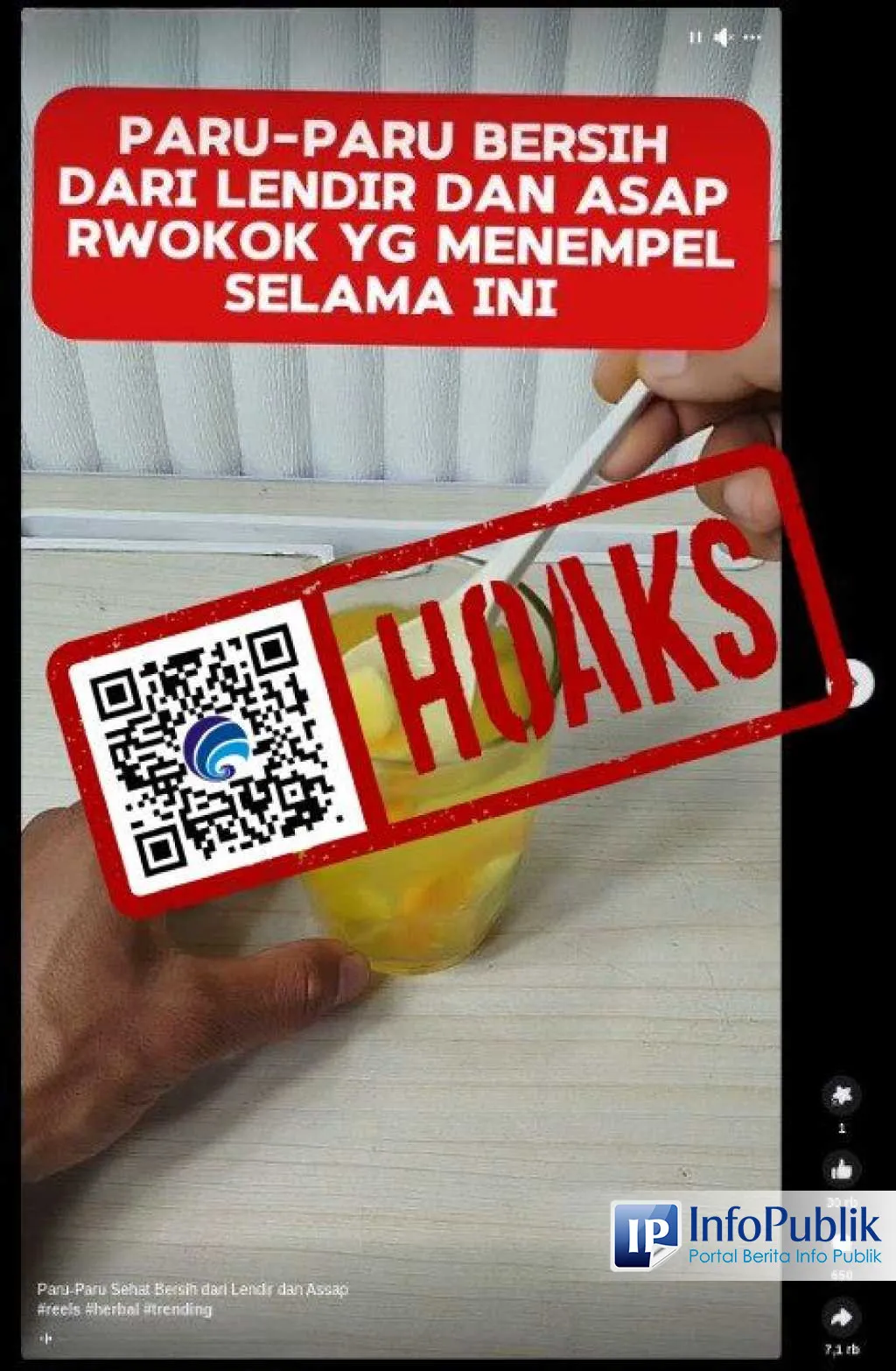 Cek Fakta: Klaim Seduhan Bawang Putih, Jahe, dan Kunyit Bisa Membersihkan Paru-paru Disebut Tidak Benar