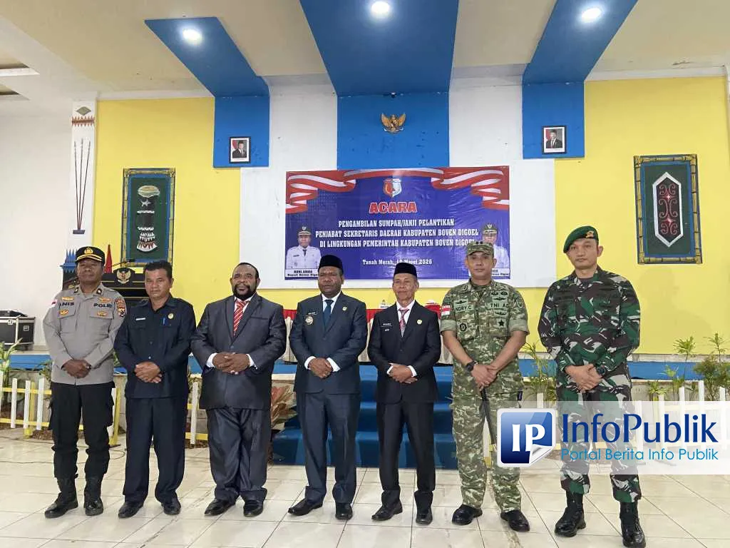 Bupati Boven Digoel Tekankan Integritas dan Transparansi Saat Lantik Pejabat Sekda