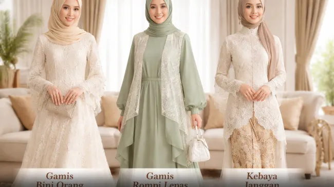 Tren Busana Lebaran 2026: “Gamis Bini Orang” Ramai Dibicarakan, Rompi Lepas hingga Kebaya Janggan Ikut Dilirik