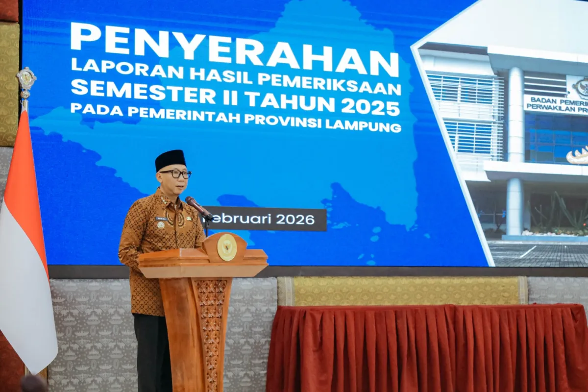 Pemprov Lampung Terima LHP BPK Semester II 2025, Targetkan Tindak Lanjut Rekomendasi Melampaui 80 Persen