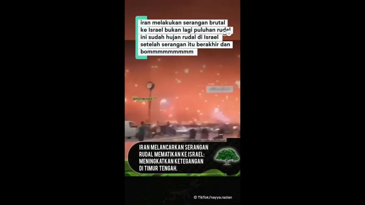 Cek Fakta: Video Viral Diklaim Hujan Rudal Iran ke Israel, Ternyata Rekaman Perayaan di Aljazair