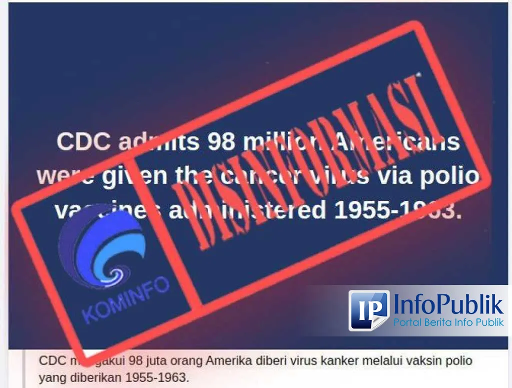 [Cek Fakta] Klaim CDC Akui 98 Juta Warga AS Diberi Virus Kanker lewat Suntikan Polio