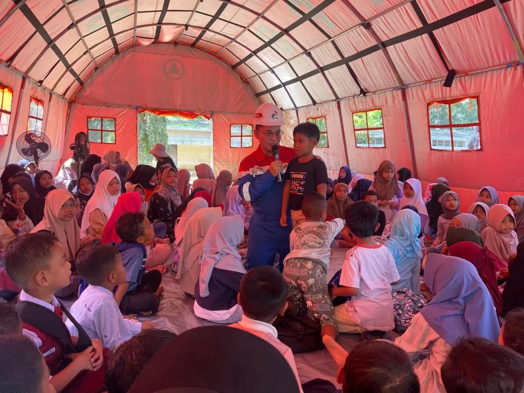 Pertamina EP Rantau Field Siapkan Sekolah Darurat, Fokus Pemulihan Trauma Anak Pascabanjir Aceh Tamiang